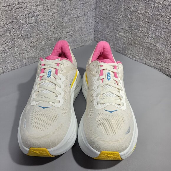 Hoka One One Bondi 9 Women's Size 10D US Alabaster Birch Running Shoes 1162014 - Picture 2 of 11